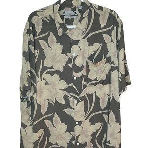 AllSaints Giardino Short Sleeve Button-Up Camp Shirt Size XXL